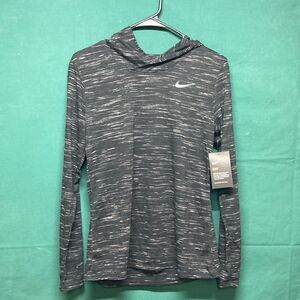 Nike Women's Black and White Patterned Hoodie